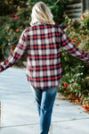 Red Plaid Pattern Shirt - Curvy